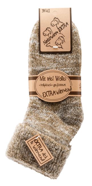 2 Paar TippTexx 24 THERMO-Wollsocken, extra warme und weiche Umschlagsocken